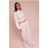 Baby Pink High Waist Straight Leg Joggers