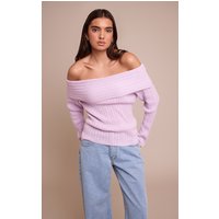 Lilac Off The Shoulder Knit Long Sleeve Top Lilac Off The Shoulder Knit Long Sleeve Top