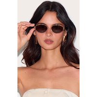 Gold Slim Round Sunglasses Gold Slim Round Sunglasses