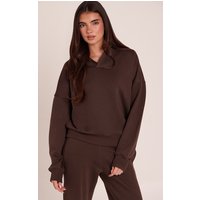 Chocolate V Neck Hoodie