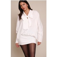 White Tie Detail Slouchy Shirt Dress White Tie Detail Slouchy Shirt Dress