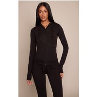 Tall Black Zip Up Fitted Track Jacket Tall Black Zip Up Fitted Track Jacket