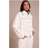 White Oversized Denim Shirt White Oversized Denim Shirt