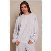 Ash Grey Long Sleeve Oversized Pyjama Top Ash Grey Long Sleeve Oversized Pyjama Top