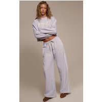 Ash Grey Sports Club Print Wide Leg Joggers Ash Grey Sports Club Print Wide Leg Joggers