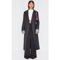 Black Tailoring Trim Trench Coat Black Tailoring Trim Trench Coat