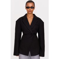 Black Wool Look Ced Blazer Black Wool Look Ced Blazer