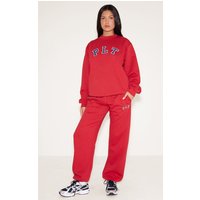 Red Logo Cuffed Sweatpants Red Logo Cuffed Sweatpants