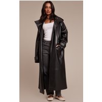 Petite Black Tie Waist Maxi Trench Coat Petite Black Tie Waist Maxi Trench Coat