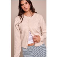Oatmeal Round Neck Knit Cardigan Sweater Oatmeal Round Neck Knit Cardigan Sweater