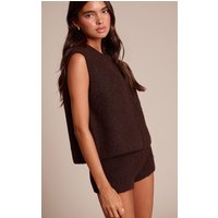Chocolate Brushed Knit Shorts Chocolate Brushed Knit Shorts