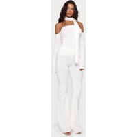 Cream Soft Knit Wide Leg Trousers Cream Soft Knit Wide Leg Trousers