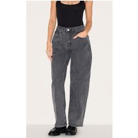 Washed Grey Dipped Back Waistband Boyfriend Jeans Washed Grey Dipped Back Waistband Boyfriend Jeans