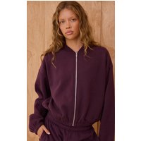 Plum Bomber Sweat Jacket Plum Bomber Sweat Jacket