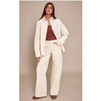 Ecru Cord Wide Leg Jeans