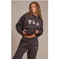 Charcoal PLT Logo Oversized Hoodie Charcoal PLT Logo Oversized Hoodie