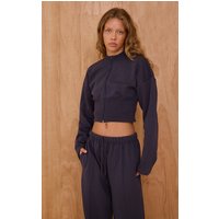 Navy Extreme Ced Waist Sweatshirt Navy Extreme Ced Waist Sweatshirt