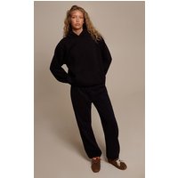 Black Cotton Fleece Cuffed Sweatpants Black Cotton Fleece Cuffed Sweatpants