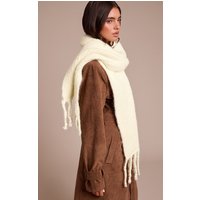 Butter Yellow Chunky Knit Tassel Detail Scarf Butter Yellow Chunky Knit Tassel Detail Scarf