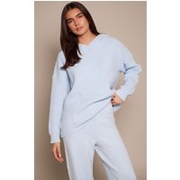 Baby Blue Knitted Slouchy Hoodie