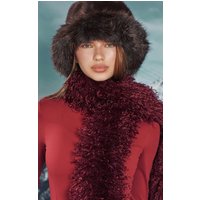 Burgundy Shaggy Faux Fur Scarf Burgundy Shaggy Faux Fur Scarf