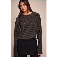 Ribbed Stripe Oversized Slouchy Long Sleeve Top Ribbed Stripe Oversized Slouchy Long Sleeve Top