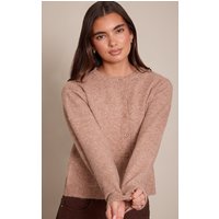 Camel Crew Neck Knit Cardigan Sweater Camel Crew Neck Knit Cardigan Sweater