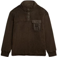 Fleece pullover with Tunisian collar Superdry Fleece pullover with Tunisian collar Superdry