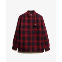 Checked zip-up wool overshirt with fleece lining Superdry Checked zip-up wool overshirt with fleece lining Superdry