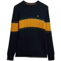 Striped jumper in twisted cotton knit Superdry Striped jumper in twisted cotton knit Superdry