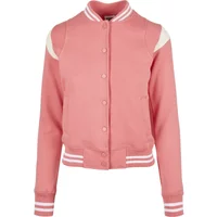 Ladies teddy jacket Urban Classics inset college- large sizes Ladies teddy jacket Urban Classics inset college- large sizes