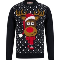 Jumpers Men’s Santa Hat Motif Novelty Christmas Jumper in Ink – Merry Christmas Jumpers Men’s Santa Hat Motif Novelty Christmas Jumper in Ink – Merry Christmas