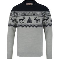 Jumpers Men’s Weststag Jacquard Nordic Fair Isle Knitted Christmas Jumper in Ink – Merry Christmas Jumpers Men’s Weststag Jacquard Nordic Fair Isle Knitted Christmas Jumper in Ink – Merry Christmas