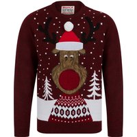 Jumpers Men’s Deerer Motif Novelty Christmas Jumper in Christmas Red Charcoal Twist – Merry Christmas Jumpers Men’s Deerer Motif Novelty Christmas Jumper in Christmas Red Charcoal Twist – Merry Christmas