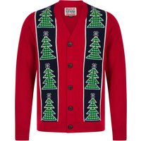 Cardigans Men’s Osier Christmas Tree Pattern Novelty Knitted Christmas Cardigan in George Red – Merry Christmas Cardigans Men’s Osier Christmas Tree Pattern Novelty Knitted Christmas Cardigan in George Red – Merry Christmas