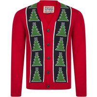 Cardigans Men’s Osier Christmas Tree Pattern Novelty Knitted Christmas Cardigan in George Red – Merry Christmas Cardigans Men’s Osier Christmas Tree Pattern Novelty Knitted Christmas Cardigan in George Red – Merry Christmas