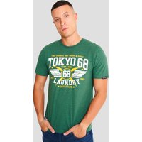 Shirts Boxed Motif Cotton Jersey Grindle Shirt in Dark Green Shirts Boxed Motif Cotton Jersey Grindle Shirt in Dark Green