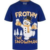 Shirts Men’s Frothy Snowman Motif Novelty Cotton Christmas Shirt in Limoges Blue – Merry Christmas Shirts Men’s Frothy Snowman Motif Novelty Cotton Christmas Shirt in Limoges Blue – Merry Christmas