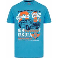 Shirts Speed City Motif Cotton Jersey Shirt in Malibu Blue – South Shore Shirts Speed City Motif Cotton Jersey Shirt in Malibu Blue – South Shore