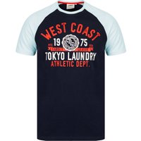 Shirts Dewalt Baseball Style Raglan Sleeve Cotton Jersey Crew Neck Shirt in Ice Water