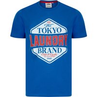 Shirts Barton Motif Cotton Jersey Crew Neck Shirt in Snorkel Blue