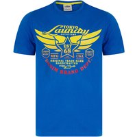 Shirts Westwood Gradient Print Motif Cotton Jersey Crew Neck Shirt in Victoria Blue Shirts Westwood Gradient Print Motif Cotton Jersey Crew Neck Shirt in Victoria Blue