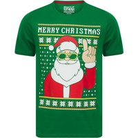 Shirts Men’s Garforth Santa Claus Motif Novelty Cotton Christmas Shirt in Abundant Green – Merry Christmas Shirts Men’s Garforth Santa Claus Motif Novelty Cotton Christmas Shirt in Abundant Green – Merry Christmas
