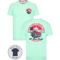 Shirts Agger Back Print Vintage Retro Graphic Motif Cotton Jersey Shirt in Fair Aqua – South Shore Shirts Agger Back Print Vintage Retro Graphic Motif Cotton Jersey Shirt in Fair Aqua – South Shore