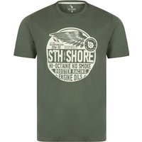 Shirts Babbel Vintage Retro Graphic Print Motif Cotton Jersey Shirt in Thyme – South Shore