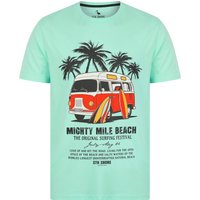 Shirts Beardsley Vintage Retro Graphic Print Motif Cotton Jersey Shirt in Blue Tint – South Shore Shirts Beardsley Vintage Retro Graphic Print Motif Cotton Jersey Shirt in Blue Tint – South Shore