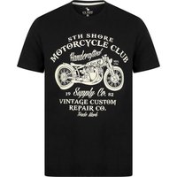 Shirts Berger Vintage Retro Graphic Print Motif Cotton Jersey Crew Neck Shirt in Jet Black – South Shore