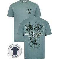 Shirts Talmai Vintage Retro Reverse Graphic Print Cotton Jersey Shirt in Cool Grey Shirts Talmai Vintage Retro Reverse Graphic Print Cotton Jersey Shirt in Cool Grey