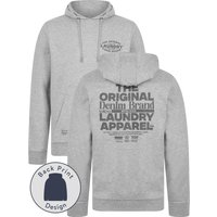 Hoodies Sweatshirts Balmoral Graphic Motif Brushback Fleece Pullover Hoodie with Back Print in Light Grey Marl Hoodies Sweatshirts Balmoral Graphic Motif Brushback Fleece Pullover Hoodie with Back Print in Light Grey Marl
