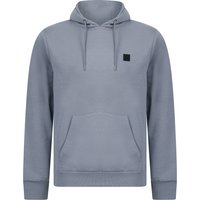 Hoodies Sweatshirts Tancred Plain Brushback Fleece Pullover Hoodie in Tradewinds Blue Hoodies Sweatshirts Tancred Plain Brushback Fleece Pullover Hoodie in Tradewinds Blue